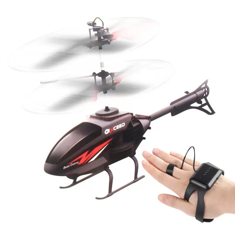 Watch-Controlled Induction Helicopter – LED Light Flying Toy with Palm Sensor, Durable Body & USB Rechargeable | Fun Gift for Kids