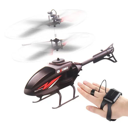 Watch-Controlled Induction Helicopter – LED Light Flying Toy with Palm Sensor, Durable Body & USB Rechargeable | Fun Gift for Kids