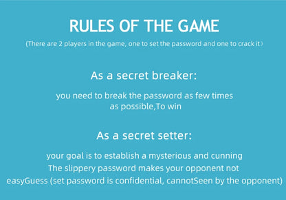 Funny Battle Code-Breaking Puzzle Game | 2-Player Educational Family Board Game for Kids & Adults