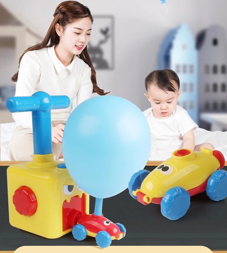 Balloon Launcher & Powered Car Toy Set for Kids air Power Balloons Car