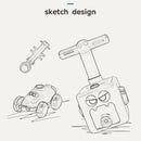 Balloon Launcher & Powered Car Toy Set for Kids air Power Balloons Car