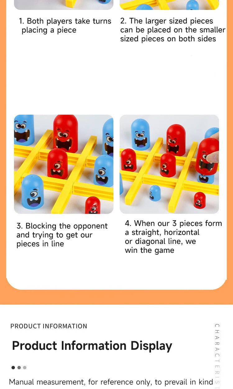 🎮✨ Tic Tac Toe Game | 2️⃣ Player Board Fun | 🍔 Big Eat Small Challenge ✨🎮