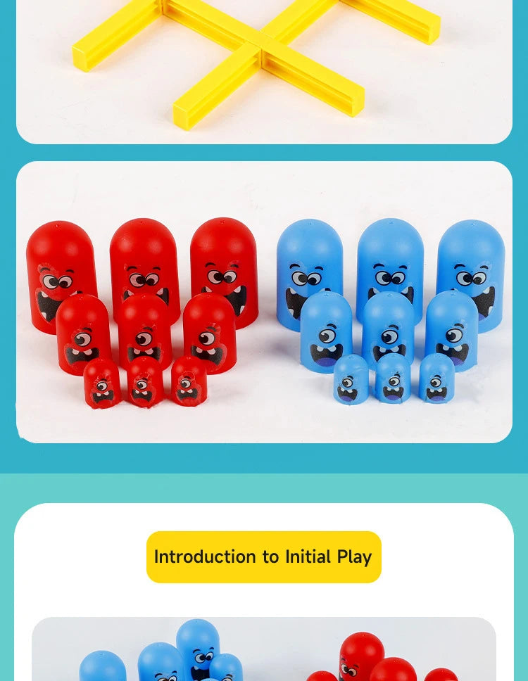 🎮✨ Tic Tac Toe Game | 2️⃣ Player Board Fun | 🍔 Big Eat Small Challenge ✨🎮