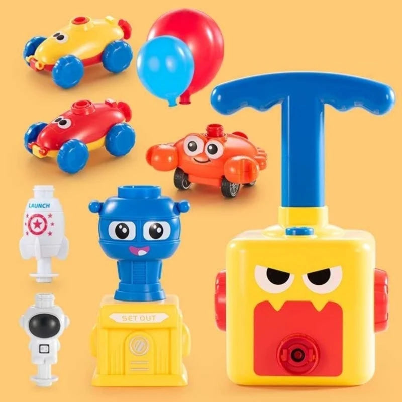 Balloon Launcher & Powered Car Toy Set for Kids air Power Balloons Car