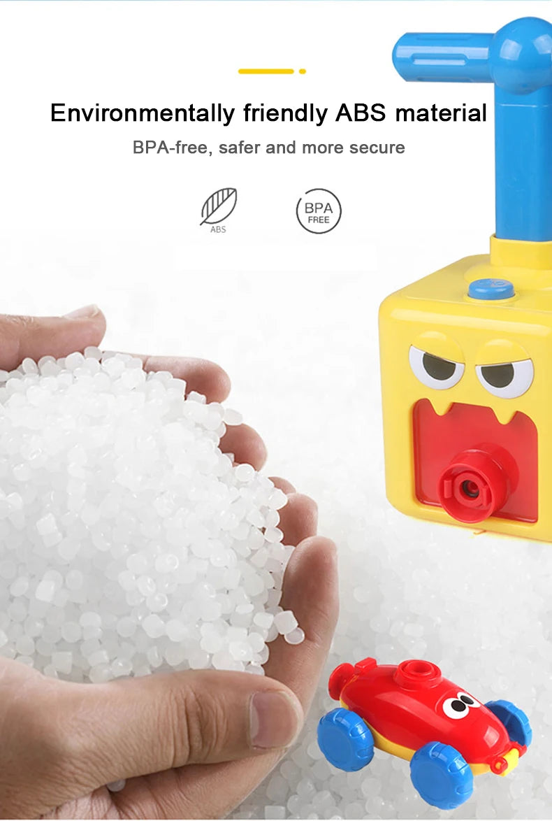 Balloon Launcher & Powered Car Toy Set for Kids air Power Balloons Car