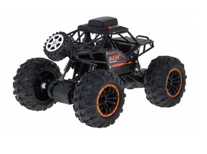 Crawler Cross Country RC Car with 720p HD WiFi Camera – 2.4Ghz 1:18 Scale Off-Road Monster Truck, Rechargeable Remote Control Car for Kids (Black)