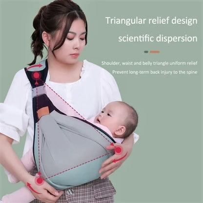 Adjustable Newborn Baby Carrier Sling Wrap 👶 | Breathable, Soft & Ergonomic Baby Backpack for Feeding & Travel