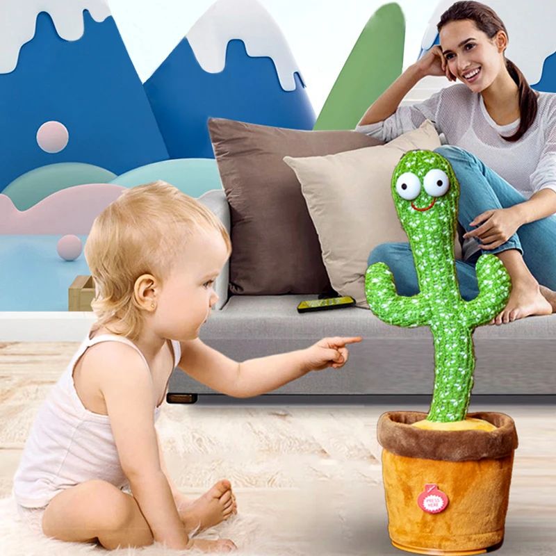 Dancing Cactus Plush Toy – Fun Gift for Kids & Adults 🎁