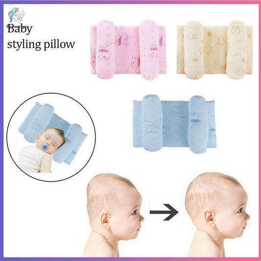 Baby Head Shaping Pillow 👶 | Adjustable Infant Support & Anti-Flat Head Cushion
