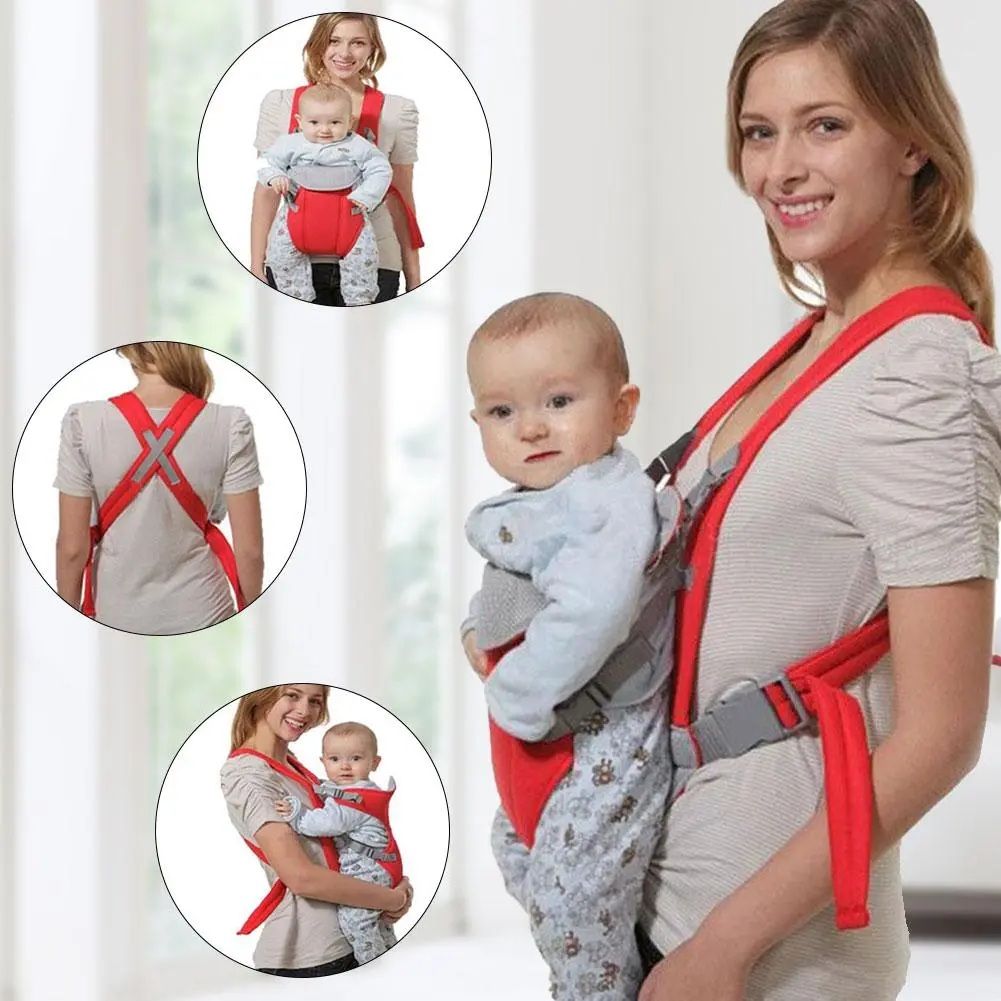 Multicolor Adjustable Baby Carrier 👶 | Safe & Comfy Infant & Toddler Backpack (3–18 Months)