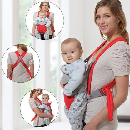 Multicolor Adjustable Baby Carrier 👶 | Safe & Comfy Infant & Toddler Backpack (3–18 Months)